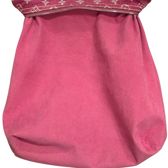 Louis Vuitton Pink Monogram Denim Baggy GM Shoulder Bag - Picture 10 of 11